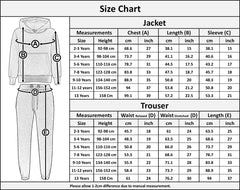 Kids Girls Boys Plain Tracksuit Hooded Hoodie Bottom Jog Suit Joggers 5-13 Years
