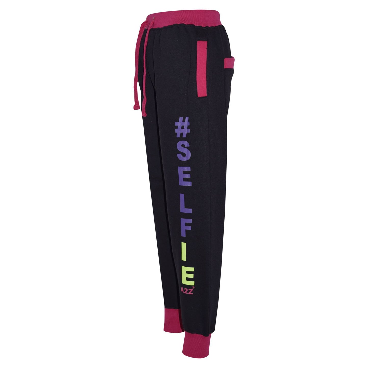 Kids Girls Boys #Selfie Tracksuit Hooded Hoodie Bottom Jog Suit Joggers 7-13 Yrs