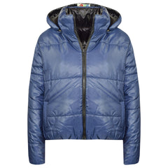 Girls Jackets Kids Reversible Cropped Hooded Padded Puffer Jacket Coat 5-13 Year