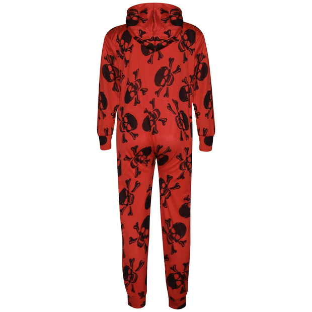 Kids Unisex Onesie Girls Boys Skull & Cross Bone Print Onesies All In One Jumpsuit PJ's New Age 5-13 Years - A2Z 4 Kids