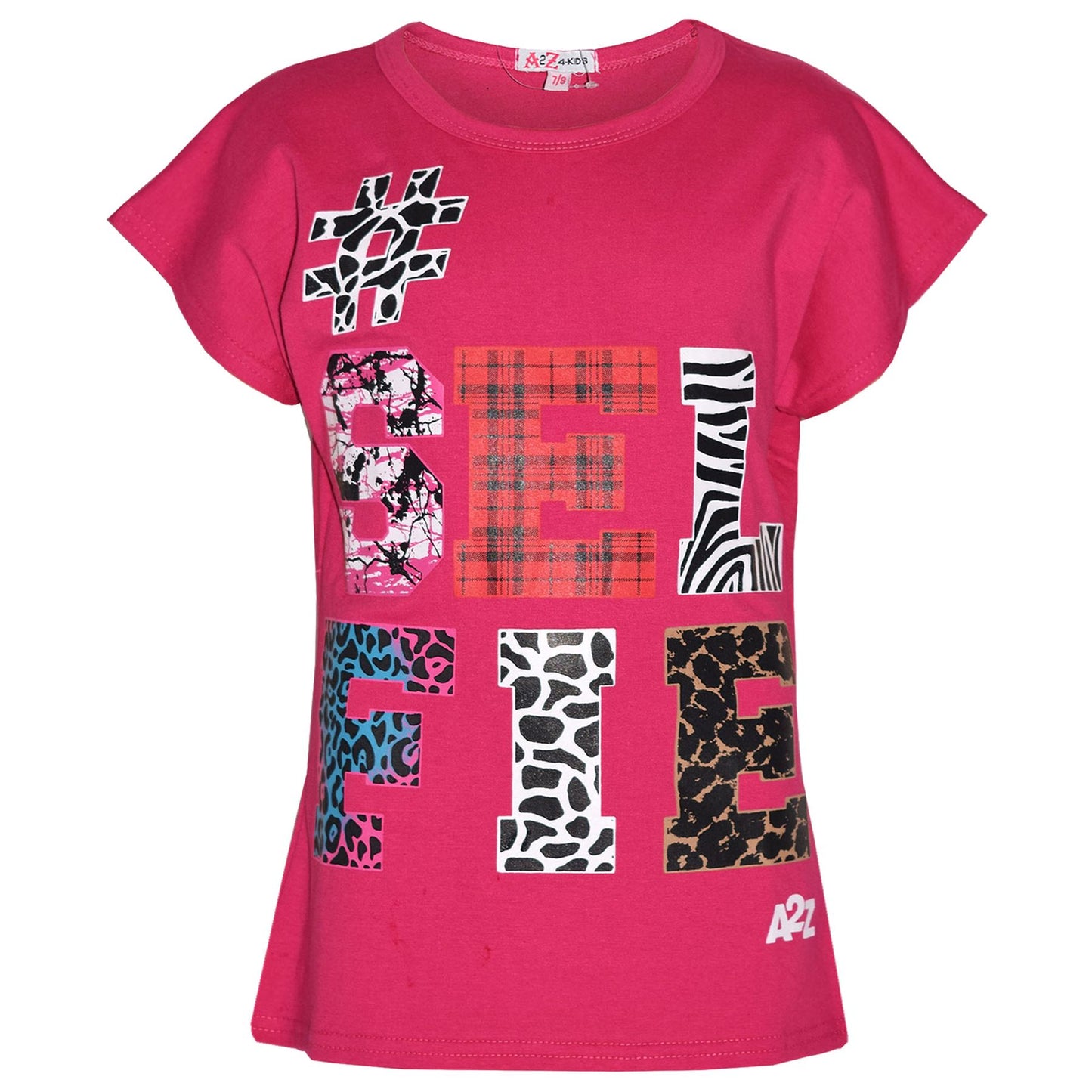 Girls Tops Kids Selfie Print Trendy T Shirt Top & Fashion Legging Set 7-13 Years