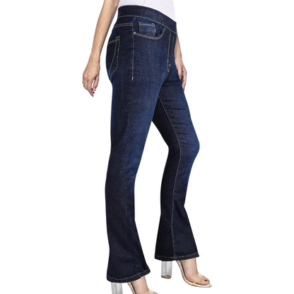 Womens Denim Jeans Comfort Stretch Flared Bell Bottom Fashion Pants For Ladies