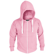 Mens Fleece Plain Zipper Hooded Long Sleeve Sweatshirt For Adults S-4XL