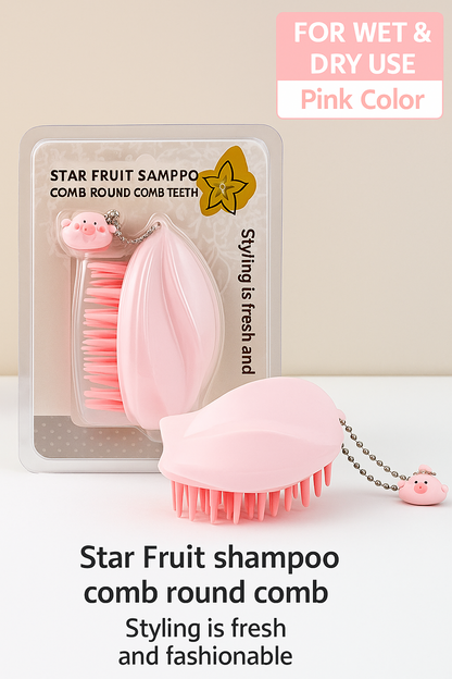 Japanese Scalp Massager Silicone Brush Ergonomic Wet & Dry Head Cleanser