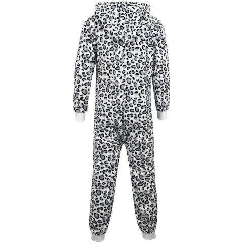 Kids Girls Boys A2Z Onesie One Piece Soft Fluffy Snow Leopard Jumpsuit 2-13 Year