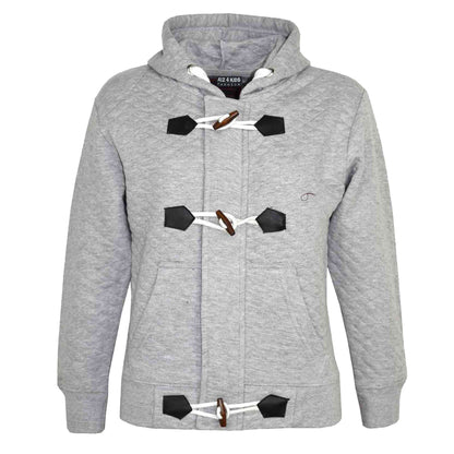 KIDS GIRLS BOYS DUFFEL HOODIE KIDS QUILTED FLEECE HOODED JACKET AGE 7-13 YEARS