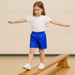 Kids Girls Boys Shadow Stripe PE Shorts Sports Football Gym School Short 2-13