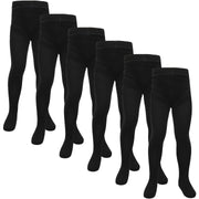 Kids Girls Cotton Rich Uniform School Tights Pack Of 6 Warm Thick Schoolwear - A2Z 4 Kids