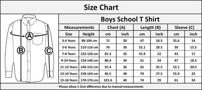 Kids Boys T Shirts Plain School Uniform Shirt Long Sleeves Soft Tank Top & Tees