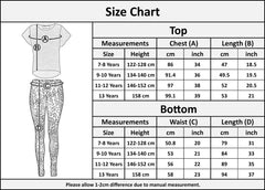 Kids Girls OMG Print T Shirt Top & Wet Look Leopard Legging Outfit Set 7-13 Yrs