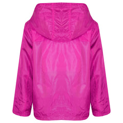 A2Z 4 Kids® Girls Boys Raincoats Jackets Kids Pink Lightweight Kag Mac Waterproof Hooded Jacket Cagoule Rain Mac Age 5 6 7 8 9 10 11 12 13 Years