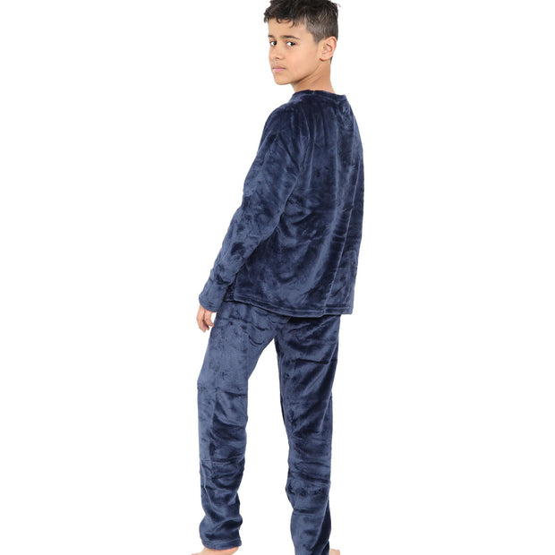 A2Z 4 Kids Childrens Warm Fleece twosie Crew Neck Pyjamas For Boys & Girls Sleepover 2 Piece Gift Set Age 5-6, 7-8, 9-10, 11-12 & 13 years