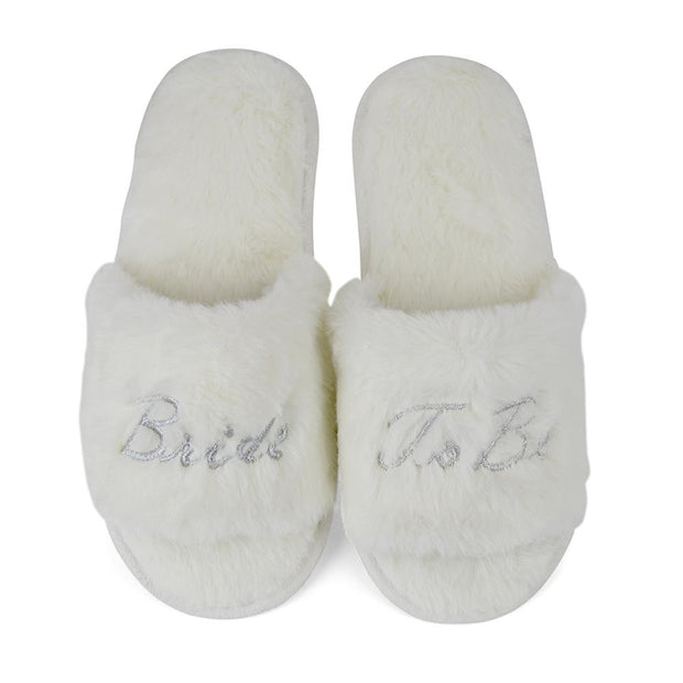 Women Fluffy Faux Fur Slipper Open Toe Warm Furry Cozy Slippers for Girls Shoes