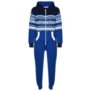 Kids Girls Boys Aztec Snowflake Print Hooded Onesie All In One Jumpsuit Age 5 6 7 8 9 10 11 12 13 Years