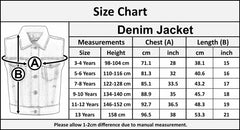 Girls Denim Jacket  Dark Blue Jeans School Jackets Coats Age 3-13 Years