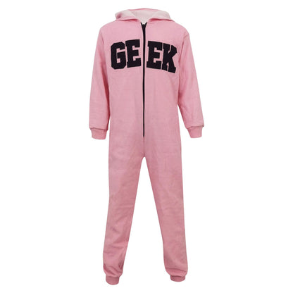 Kids Girls Boy Unisex Geek Print Fleece A2Z Onesie One Piece All In One Jumpsuit
