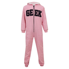 Kids Girls Boy Unisex Geek Print Fleece A2Z Onesie One Piece All In One Jumpsuit