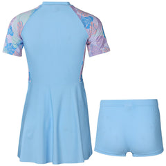 Kids Girls Surf Swimsuit Set Skirt Shorts Beach Bathing Swimming Costume