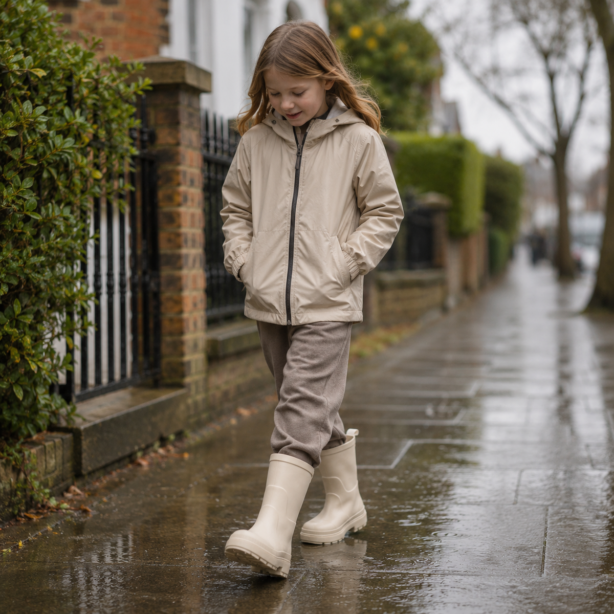 Kids Girls Wellington Wellies Non-Slip Waterproof Lightweight Rain Boots
