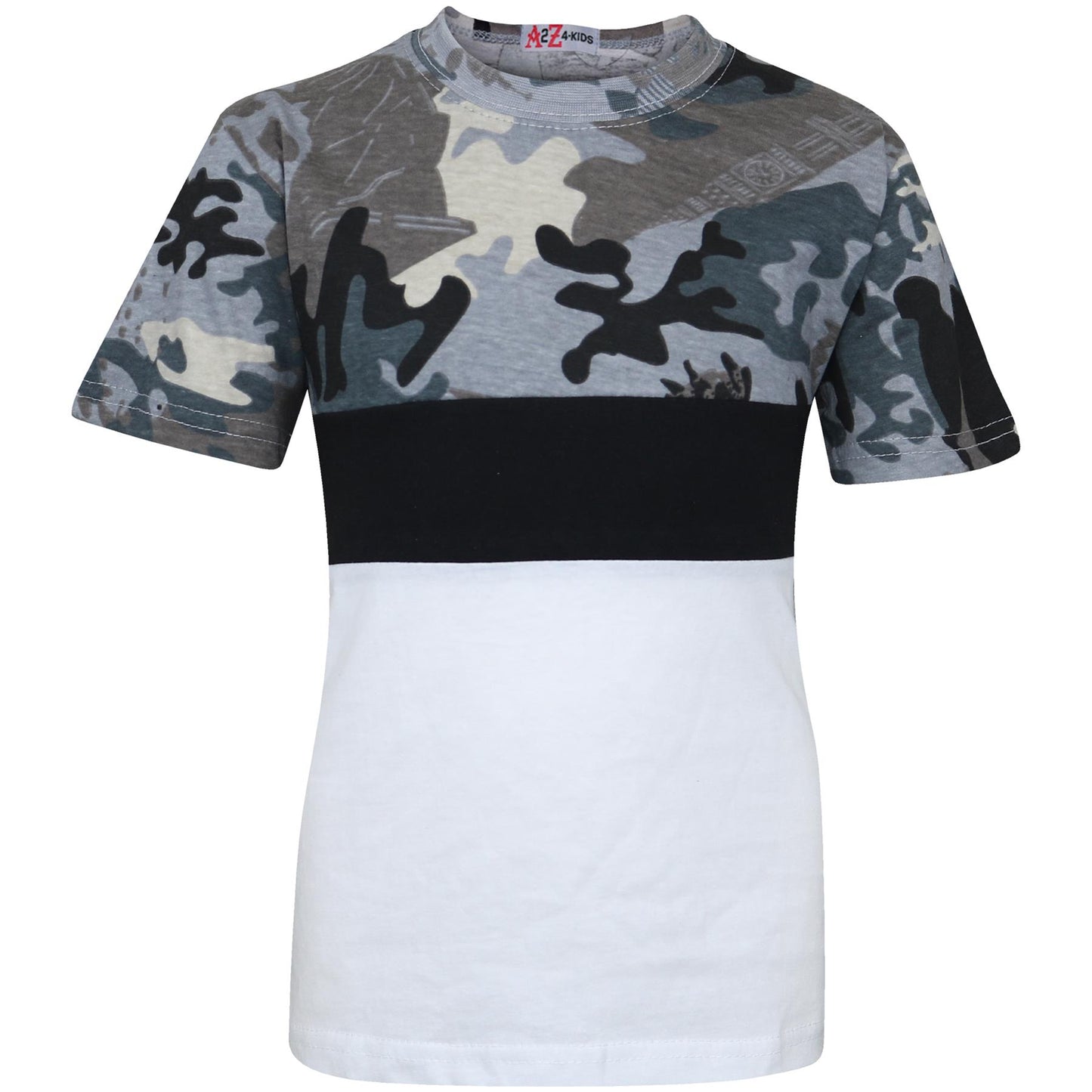 Kids Colour Contrast Panel Top & Shorts Set Summer Wear Girls Boys Age 5-13 yrs