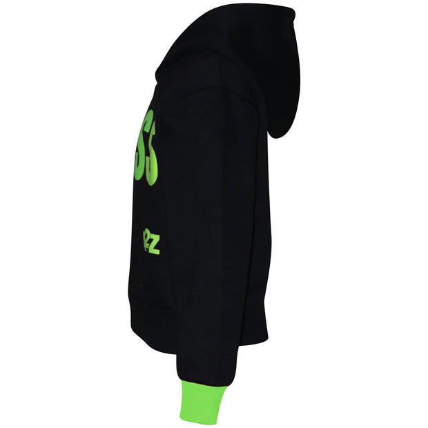 A2Z 4 Kids Girls Tracksuit Designer's #Floss Print Fleece Black & Neon Green Hooded Crop Top Bottom Jogging Suit Joggers Age 5 6 7 8 9 10 11 12 13 Years