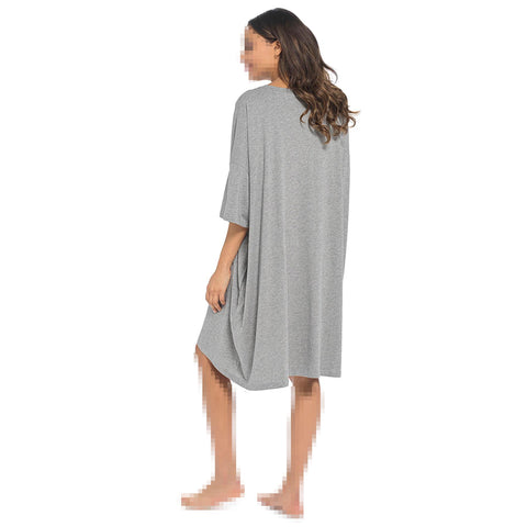 Ladies Oversized Nighties Short Sleeve Nigtshirt Women Casual Baggy Lounge Tee