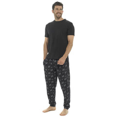 A2Z Mens Pyjama Soft Plain Top Jersey Gaming Bottom 2 Piece T Shirt Pyjamas Set