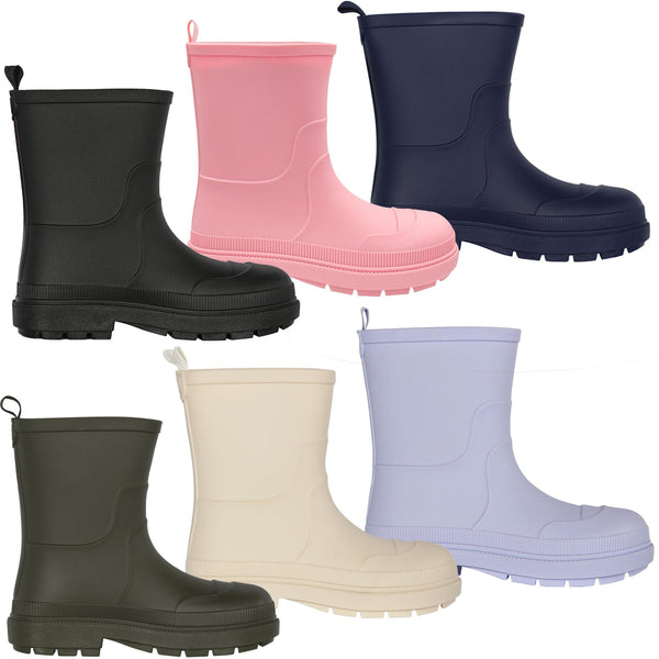 Kids Girls Wellington Wellies Non-Slip Waterproof Lightweight Rain Boots