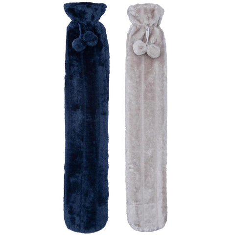A2Z Hot Water Bottles Plain Fleece Cover 2 Liter Long Water Bottles Heat Therapy