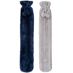 A2Z Hot Water Bottles Plain Fleece Cover 2 Liter Long Water Bottles Heat Therapy