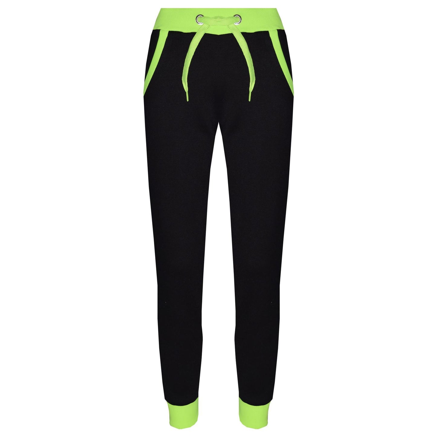 A2Z 4 Kids Girls Boys Neon Green Plain Tracksuit Contrast Fleece Hooded Top With Bottom Joggers Gymwear Jogging Suit Sweatpants Sports Activewear Outfit Set For Childrens Unisex New Age 2-13 Years