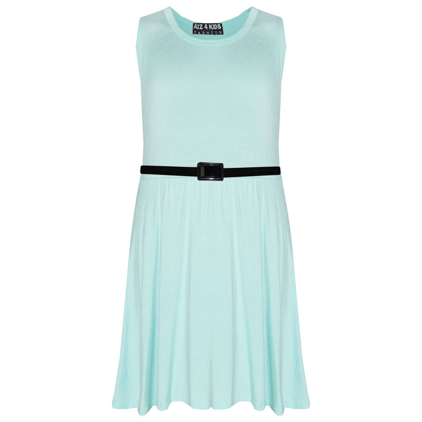 Kids Girls Skater Dress Party Dresses With Free Belt For Children New Age 2-13 - A2Z 4 Kids