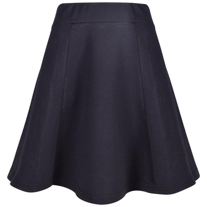 Kids Girls Plain School Uniform Skirt Elasticated Fit Summer Skater Skirts