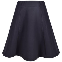 Kids Girls Plain School Uniform Skirt Elasticated Fit Summer Skater Skirts