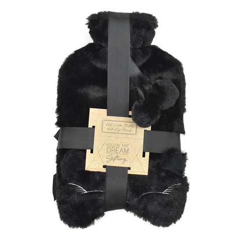 1.5 L Leak Proof Hot Water Bottle Bag Plush Cover Eye Mask |Heat Or Cold Therapy