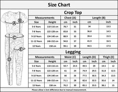 Girls Top Kids Splash Print Stylish Crop Top & Fashion Legging Set Age 7-13 Year