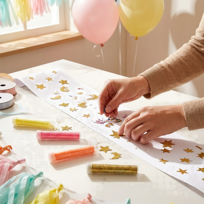 A2Z Glitter Glue Set With Glitter Foam Shapes For Arts And Crafts Kids