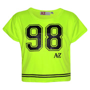 A2Z4Kids Girls Top Kids 98 Print Stylish Fashion T Shirt Crop Top New Age 5-13Yr