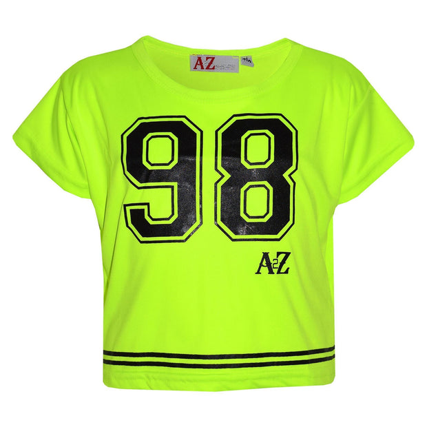 A2Z4Kids Girls Top Kids 98 Print Stylish Fashion T Shirt Crop Top New Age 5-13Yr