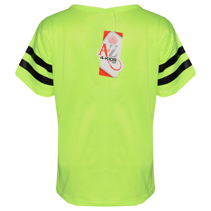 Girls Top Kids Designer's Brooklyn 76 Athletic T Shirt Top & Legging Set 7-13 Yr