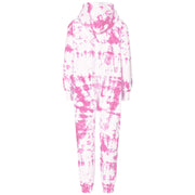 A2Z Onesie One Piece Kids Pyjamas Sleepsuit Pink Tie Dye Printed Girls Outfit