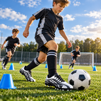 A2Z 4 Kids Boys Girls Football Boots Junior Soccer Cleats Moulded Stud Trainers