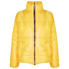 Girls Jacket Kids Wetlook Cropped Padded Quilted Puffer Bubble Jackets Coat 5-13