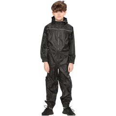 Girls Boys Raincoat Kids Puddle Suit Rainwear Waterproof Hooded Rainsuit 2-13 Yr