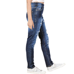 Kids Girls Denim Stars Ripped Jeans Comfort Stretchy Skinny Fashion Pants