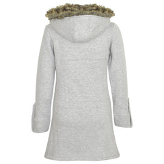 GIRLS COAT KIDS FLEECE PARKA JACKET LONG FAUX FUR HOODED SUMMER COATS AGE 7-13Y