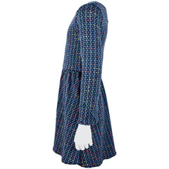 Kids Girls Skater Dress Long Sleeve Tweed Texture Flared Party Summer Dresses