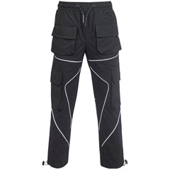Kids Girls Cargo Trousers Elasticated Waist Straight Fit Joggers Activewear Pant