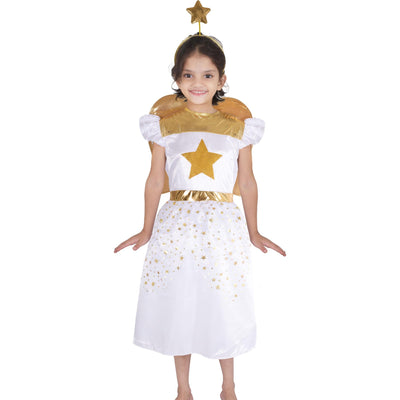 Kids Girls Xmas Nativity Angel Outfit School Play Angel Fancy Dress Outfit