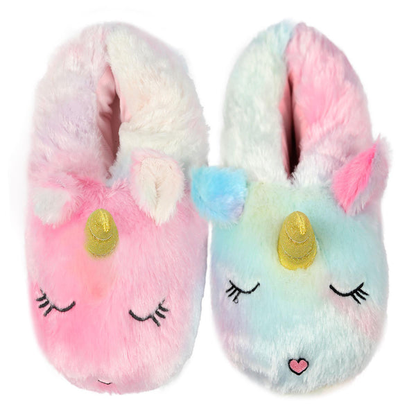 A2Z Unicorn Slippers Plush Soft Warm Cute Indoor Shoes For Kids & Womens